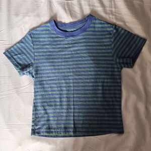 Striped Blue And Green Baby Tee
